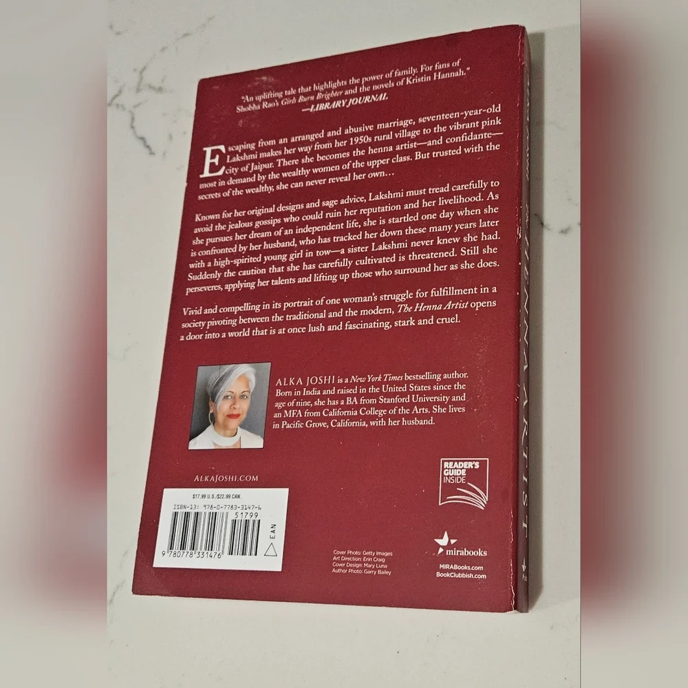 BOGO The Henna Artist Alka Joshi Paperback Book New York Times Best Selling